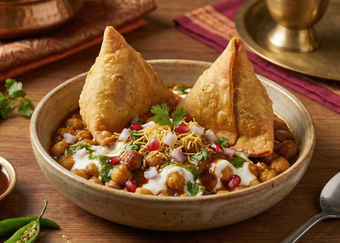 samosa chhole chaat